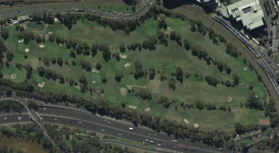 burnley golf course aerial shot